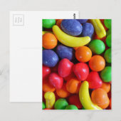 Farbenfrohe Früchte in Form von Süßigkeiten Postkarte (Vorne/Hinten)