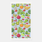 Farbenfrohe Früchte Muster 01.b Blau BG Serviette (Vorderseite)