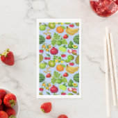 Farbenfrohe Früchte Muster 01.b Blau BG Serviette (Beispiel)
