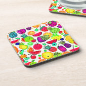 Farbenfrohe Früchte Orchard Artistry Getränkeuntersetzer (Linke Seite)