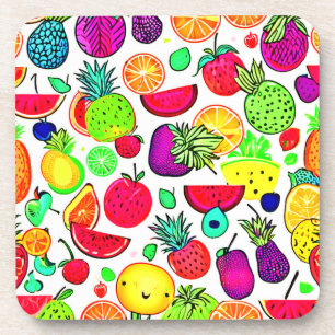 Farbenfrohe Früchte Orchard Artistry Getränkeuntersetzer