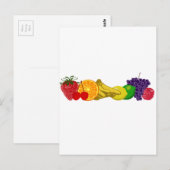 Farbenfrohe Früchte: Postkarte (Vorne/Hinten)