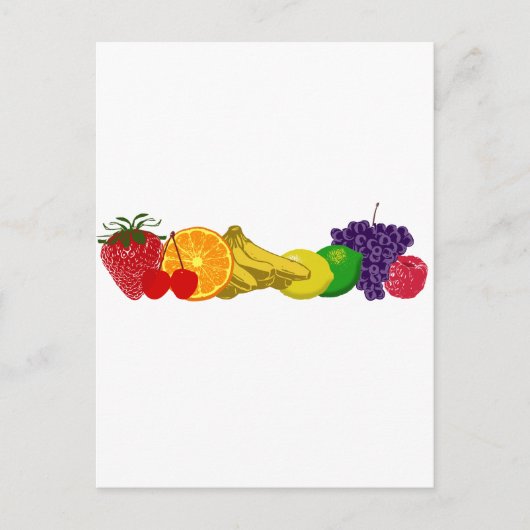 Farbenfrohe Früchte: Postkarte (Vorderseite)