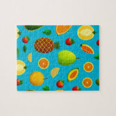 Farbenfrohe Früchte und grüne Blätter Puzzle (Horizontal)