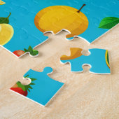 Farbenfrohe Früchte und grüne Blätter Puzzle (Seite)