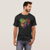 Farbenfrohe Früchte und Veggie Der Garten des gesu T-Shirt (Vorne ganz)