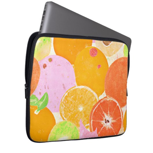 Farbenfrohe Fruchtexplosion Laptopschutzhülle (Vorne Rechts)