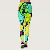 Farbenfrohe Fruchtigkeit Lebensgefühl Muster Leggings (Rückseite)