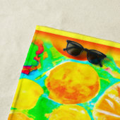 Farbenfrohe Fruchtmuster. Jetzt kaufen Strandtuch (Beispiel)