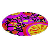 Farbenfrohe Fruchtmuster Schneidebrett (Ecke)