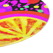 Farbenfrohe Fruchtmuster Schneidebrett (Ecke)