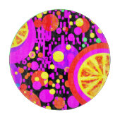 Farbenfrohe Fruchtmuster Schneidebrett (Vorderseite)