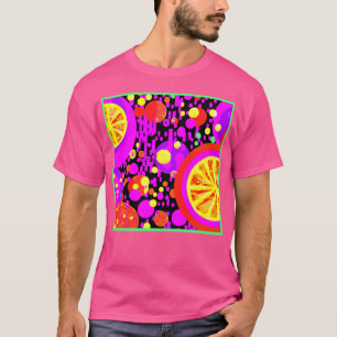 Farbenfrohe Fruchtmuster T-Shirt