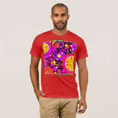 Farbenfrohe Fruchtmuster T-Shirt (Vorne ganz)