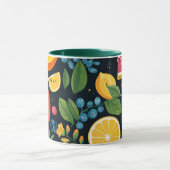 Farbenfrohe Fruchtmuster Tasse (Zentrum)