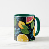 Farbenfrohe Fruchtmuster Tasse (VorderseiteRechts)