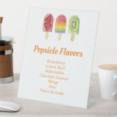 Farbenfrohe Fruchtsäfte Geschmack Sommerliches Par Sockelschild (In Situ)