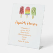 Farbenfrohe Fruchtsäfte Geschmack Sommerliches Par Sockelschild (Vorderseite)