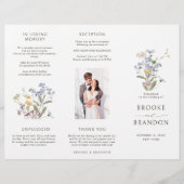 Farbenfrohe Frühjahrs-Wildblume-Wiesen-Hochzeitspr (Vorderseite)