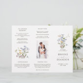 Farbenfrohe Frühjahrs-Wildblume-Wiesen-Hochzeitspr (Stehend Vorderseite)