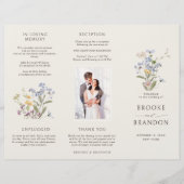 Farbenfrohe Frühjahrs-Wildblume-Wiesen-Hochzeitspr (Vorderseite)