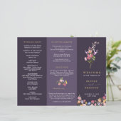 Farbenfrohe Frühjahrs-Wildblume-Wiesen-Hochzeitspr (Stehend Vorderseite)