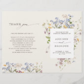 Farbenfrohe Frühjahrs-Wildblume-Wiesen-Hochzeitspr (Vorderseite)