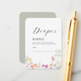 Farbenfrohe Frühjahrsdusche Windelwulst - Raffle T Begleitkarte