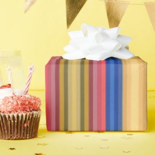 Farbenfrohe Frühling- und Sommer-Modenschau Streif Geschenkpapier