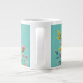 Farbenfrohe, Frühlings-/Blütenbiene Jumbo-Tasse (Rückseite)