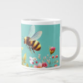 Farbenfrohe, Frühlings-/Blütenbiene Jumbo-Tasse (Rechts)
