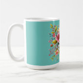Farbenfrohe, Frühlings-/Blütenbiene Kaffeetasse (Links)