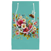 Farbenfrohe, Frühlings-/Blütenbiene Kleine Geschenktüte (Vorderseite)