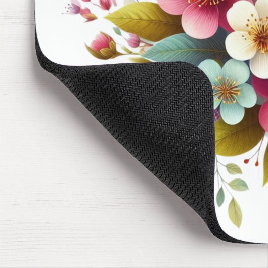 Farbenfrohe, Frühlings-/Blütenbiene Mousepad (Ecke)