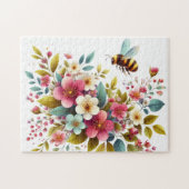 Farbenfrohe, Frühlings-/Blütenbiene Puzzle (Horizontal)