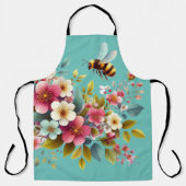 Farbenfrohe, Frühlings-/Blütenbiene Schürze (Vorderseite)