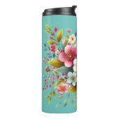 Farbenfrohe, Frühlings-/Blütenbiene Thermosbecher (Nach links gedreht)