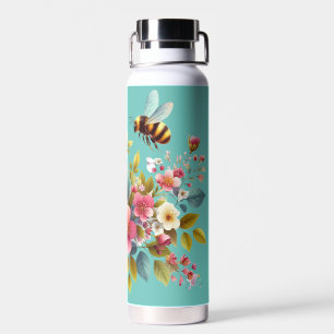 Farbenfrohe, Frühlings-/Blütenbiene Trinkflasche