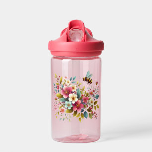 Farbenfrohe, Frühlings-/Blütenbiene Trinkflasche