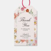 Farbenfrohe Frühlingsblumen Arch Danke Geschenkanhänger (Vorderseite)