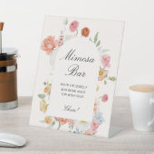 Farbenfrohe Frühlingsblumen Arch Mimosa Bar Sockelschild (In SItu)