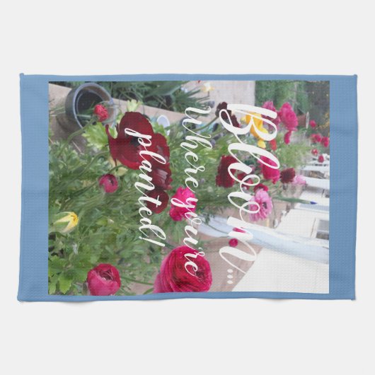 Farbenfrohe Frühlingsblumen Blumen Geschenk Handtu Geschirrtuch (Horizontal)