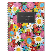 Farbenfrohe Frühlingsblumen Garden Custom Notebook Notizblock (Vorderseite)