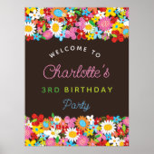 Farbenfrohe Frühlingsblumen Garten Geburtstag Will Poster (Vorne)