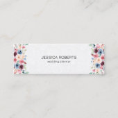 Farbenfrohe Frühlingsblumen grenzen an die Mini-Vi Mini Visitenkarte (Vorderseite)