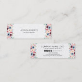 Farbenfrohe Frühlingsblumen grenzen an die Mini-Vi Mini Visitenkarte (Vorne/Hinten)