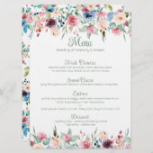 Farbenfrohe Frühlingsblumen grenzen Einladung (Vorne/Hinten)