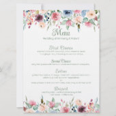 Farbenfrohe Frühlingsblumen grenzen Einladung (Vorderseite)