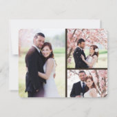 Farbenfrohe Frühlingsblumen Herz Whimsikale Hochze Dankeskarte (Rückseite)