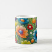 Farbenfrohe Frühlingsblumen Kaffeetasse (Mittel)